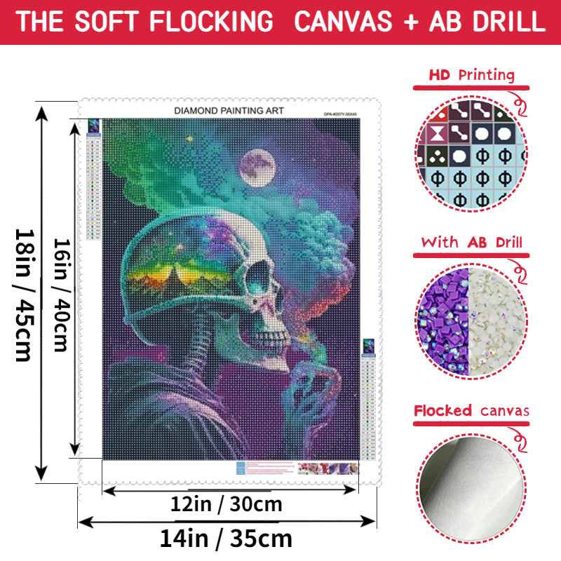 Diamond Painting Kits 5D Flocked Canvas Round & Square Core 12 16in