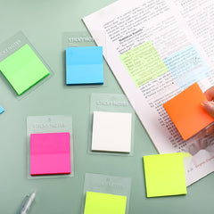 50 Sheets Transparent Sticky Notes, Clean Removal, Practical