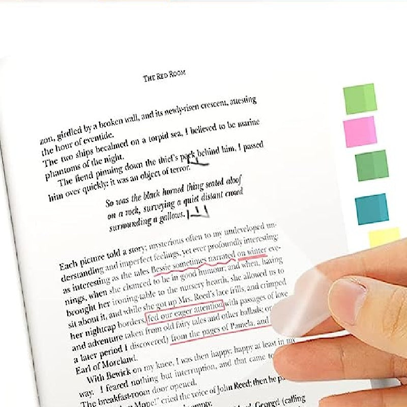 50 Sheets Transparent Sticky Notes, Clean Removal, Practical