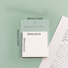 50 Sheets Transparent Sticky Notes, Clean Removal, Practical