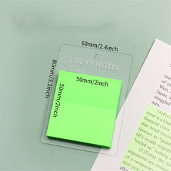 50 Sheets Transparent Sticky Notes, Clean Removal, Practical