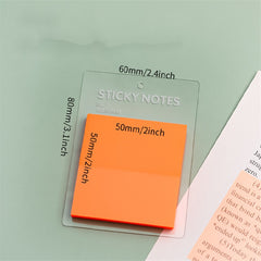 50 Sheets Transparent Sticky Notes, Clean Removal, Practical