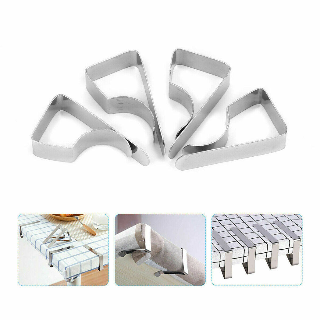 24Pcs Stainless Steel Tablecloth Clamps Table Cloth Clips Holder Clip