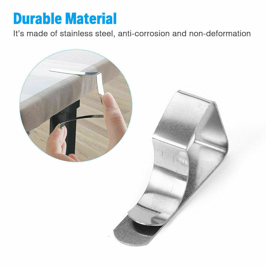 24Pcs Stainless Steel Tablecloth Clamps Table Cloth Clips Holder Clip