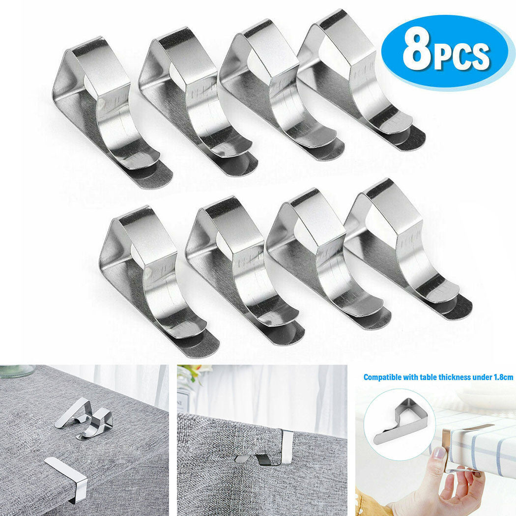 24Pcs Stainless Steel Tablecloth Clamps Table Cloth Clips Holder Clip