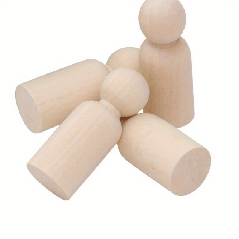 6 Wooden Peg Doll Bodies for DIY Crafts & Angel Doll Making