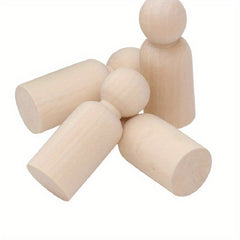 6 Wooden Peg Doll Bodies for DIY Crafts & Angel Doll Making