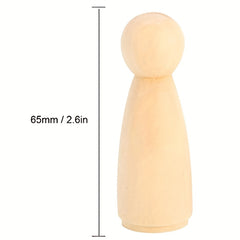 6 Wooden Peg Doll Bodies for DIY Crafts & Angel Doll Making