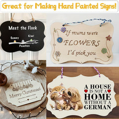 12pcs Wooden Blank Signs for DIY Wooden Painting Plaques