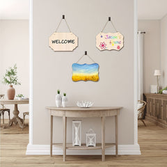 12pcs Wooden Blank Signs for DIY Wooden Painting Plaques