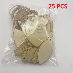 Christmas Light Bulb Wooden Sheets DIY Blank Hanging Decoration Painting