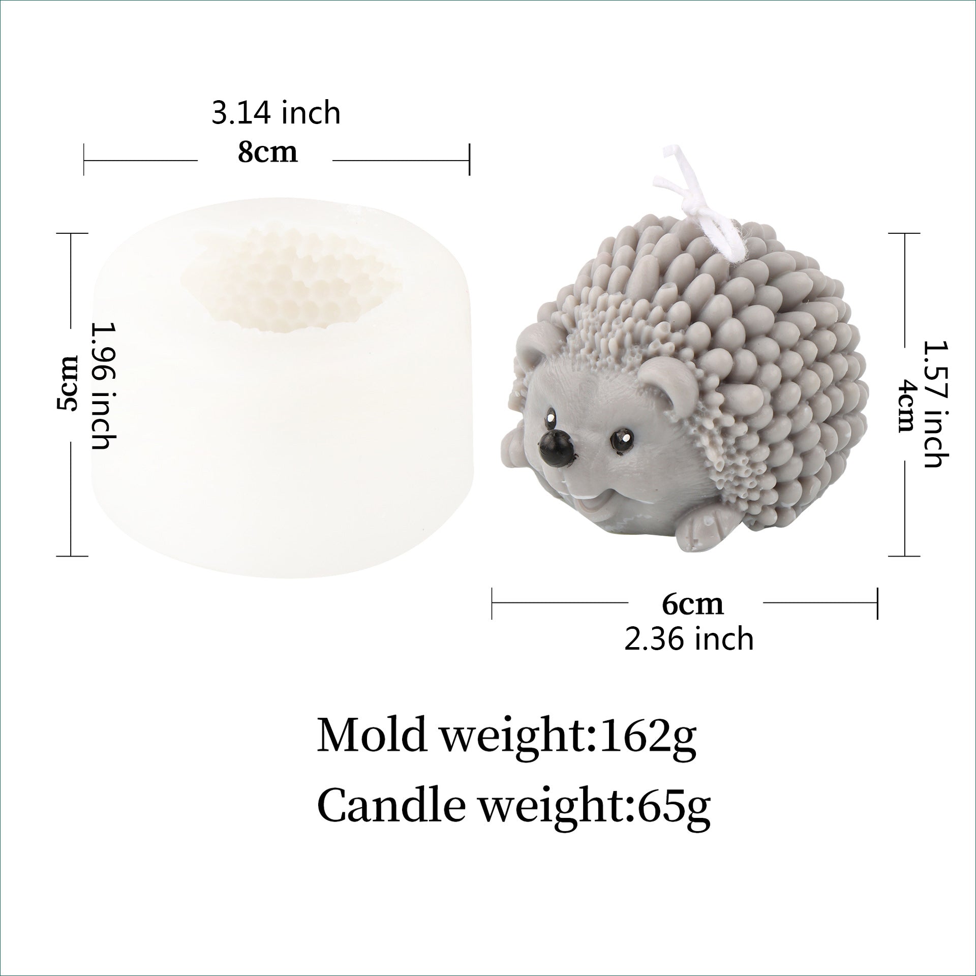 3D Hedgehog Silicone Mold DIY Cake Decoration Mold