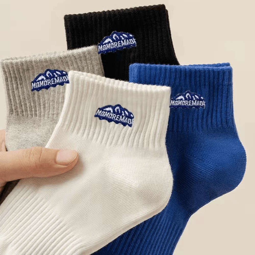 5 Pairs Men's Breathable Low Cut Socks for Cycling Running