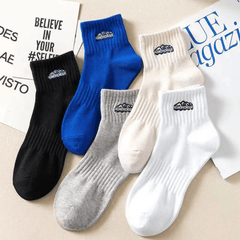 5 Pairs Men's Breathable Low Cut Socks for Cycling Running