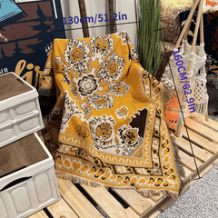 Boho Woven Blanket with Tassels for Home Decor, Beach Trips & Picnics