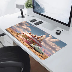 Oversized Game Mouse Pad Desert Tavern Non-slip Rubber Keyboard Pad