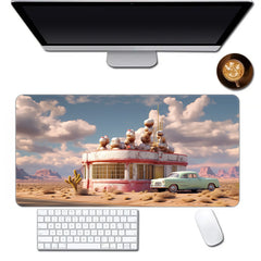 Oversized Game Mouse Pad Desert Tavern Non-slip Rubber Keyboard Pad
