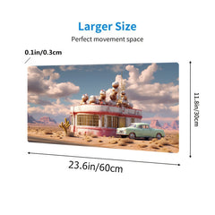 Oversized Game Mouse Pad Desert Tavern Non-slip Rubber Keyboard Pad