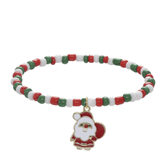 10pcs Christmas Bracelets Peach Heart Snowflake Pottery Decoration