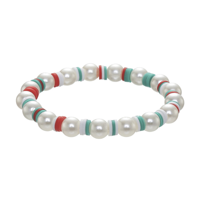 10pcs Christmas Bracelets Peach Heart Snowflake Pottery Decoration