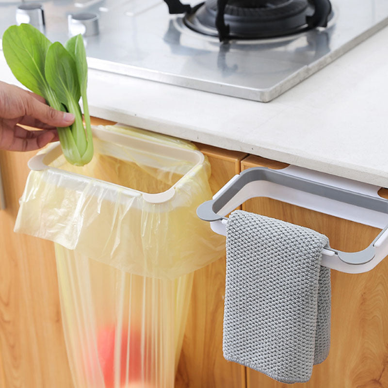 Portable Kitchen Garbage Bag Holder Waste Bin Organizer