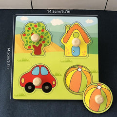 Children's 3D Puzzle Wooden Toys Fruit Cognitive Puzzle Toy