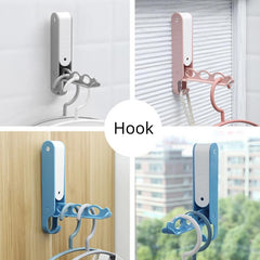 Foldable Hanger Storage Rack Balcony Punching Hanger Hook