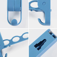 Foldable Hanger Storage Rack Balcony Punching Hanger Hook