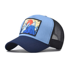 Unisex Breathable Adjustable Baseball Cap With Print