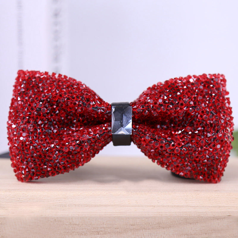 Crystal Rhinestone Bow Tie for Party Banquet Wedding Groom