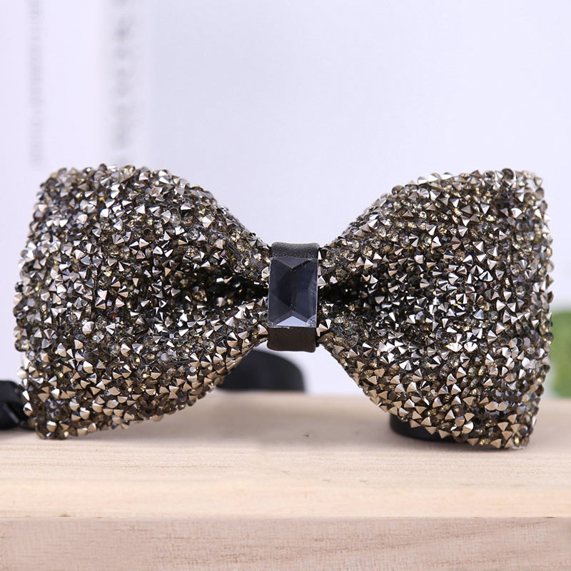 Crystal Rhinestone Bow Tie for Party Banquet Wedding Groom