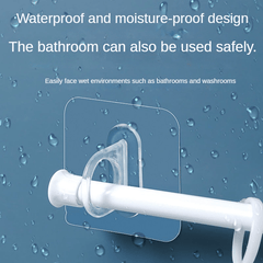 10pcs Telescopic Rod Hooks Shower Curtain Rod Hooks Strong Adhesive