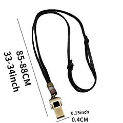 Vintage Alloy Whistle Pendant Leather Necklace