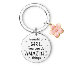 Stainless Steel Keychain for Women - Perfect Gift for Graduation or Birthday