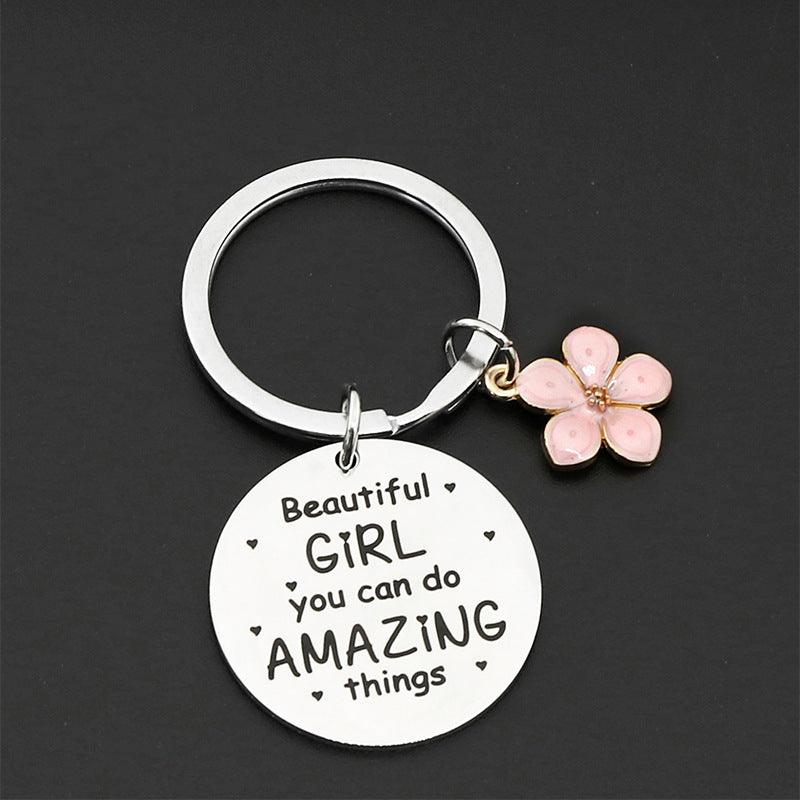 Stainless Steel Keychain for Women - Perfect Gift for Graduation or Birthday