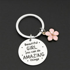 Stainless Steel Keychain for Women - Perfect Gift for Graduation or Birthday