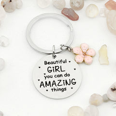 Stainless Steel Keychain for Women - Perfect Gift for Graduation or Birthday