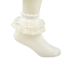6 Pairs Kids Lace Ruffled Princess Socks for Spring Summer Autumn