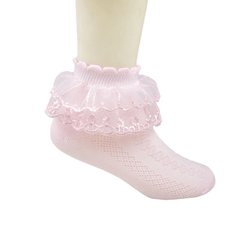 6 Pairs Kids Lace Ruffled Princess Socks for Spring Summer Autumn