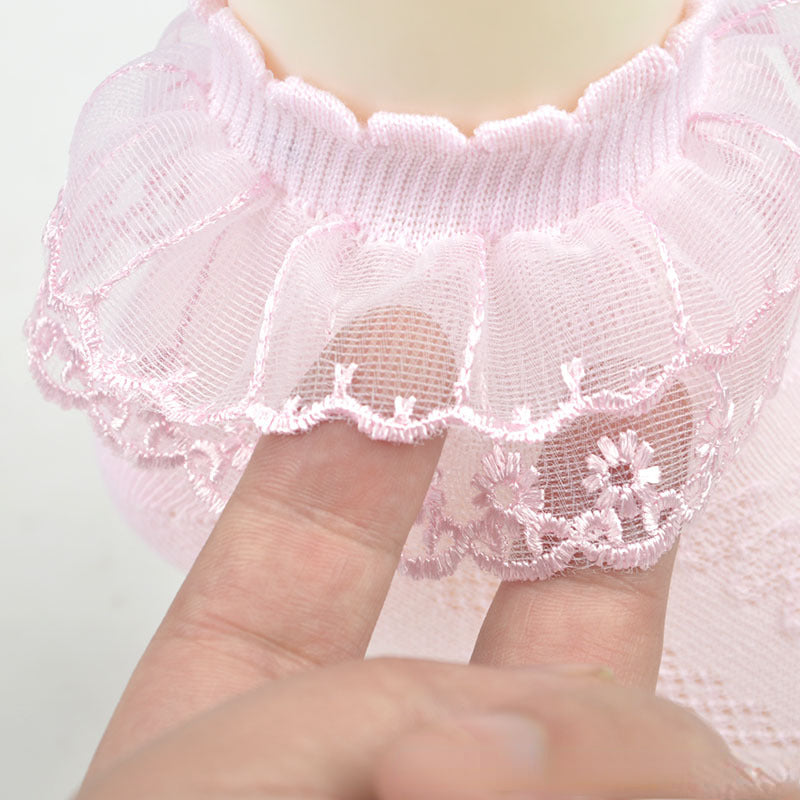 6 Pairs Kids Lace Ruffled Princess Socks for Spring Summer Autumn