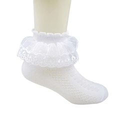 6 Pairs Kids Lace Ruffled Princess Socks for Spring Summer Autumn