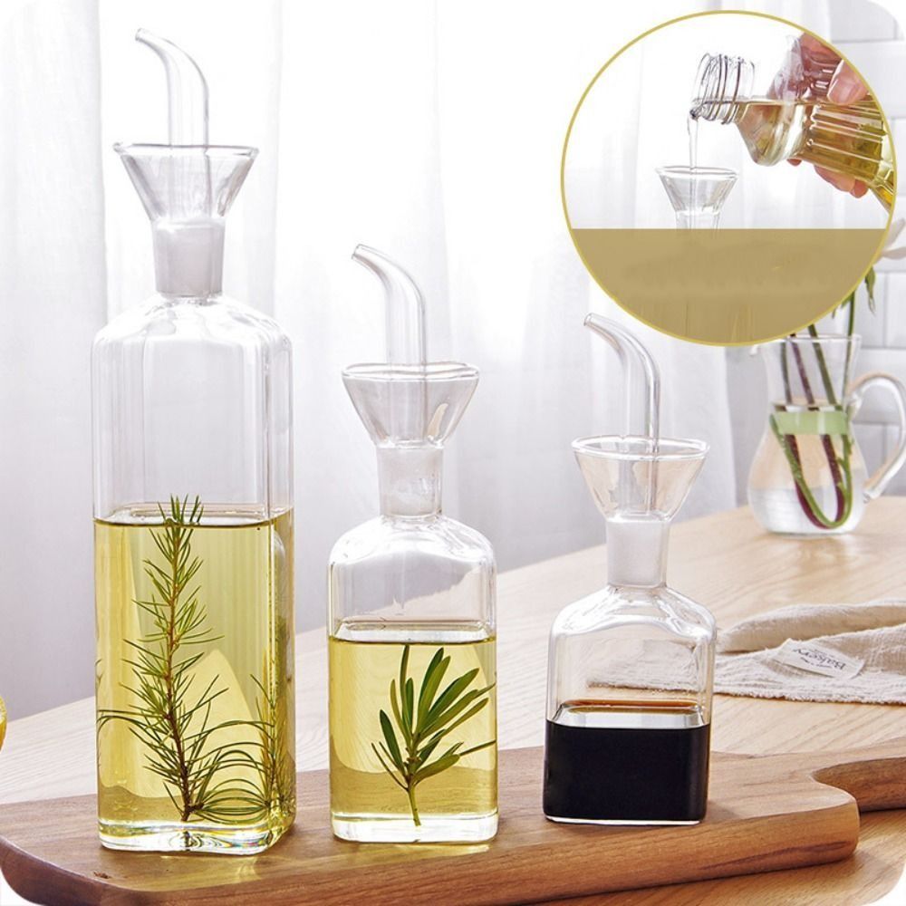 Transparent Vinegar Bottle Dispenser Kitchen Pourer 5oz Leakproof