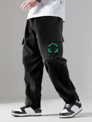 Pattern Print Cargo Pants Men's Trousers