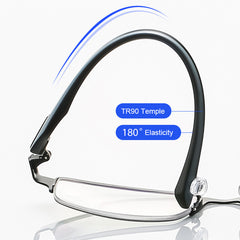 Photochromic Multifocal Reader Glasses Half Frame Metal Business