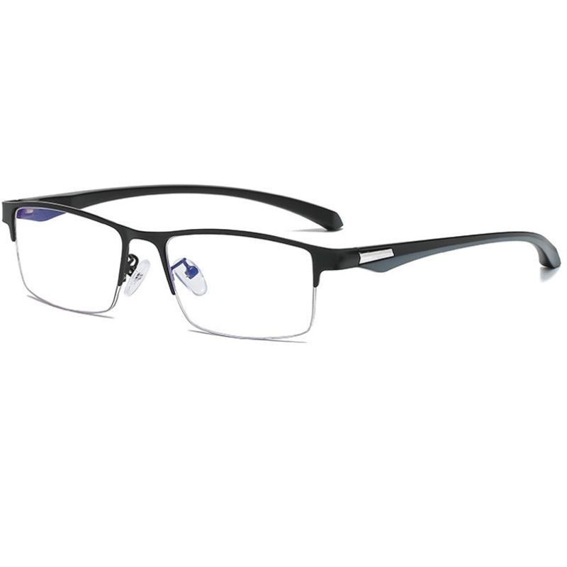 Photochromic Multifocal Reader Glasses Half Frame Metal Business
