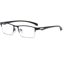 Photochromic Multifocal Reader Glasses Half Frame Metal Business