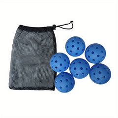 6pcs Durable Pickleball Balls 40 Holes Outdoor Indoor Training