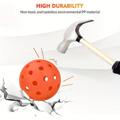 6pcs Durable Pickleball Balls 40 Holes Outdoor Indoor Training