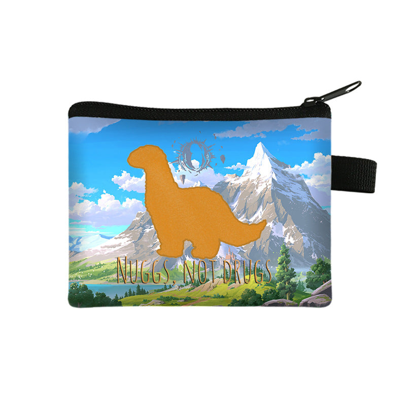 Dino Chicken Nugget Makeup Bag for Women & Girls