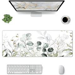 Green Golden Leaves Branches XL Gaming Mouse Pad 31.5x11.8inch